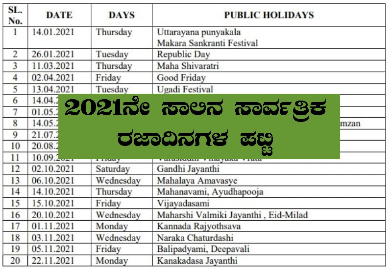 2021-karnataka-holiday-list-for
